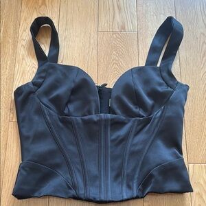 House of CB Black Satin Corset